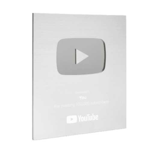 Trophée YouTube 100 000 abonnés